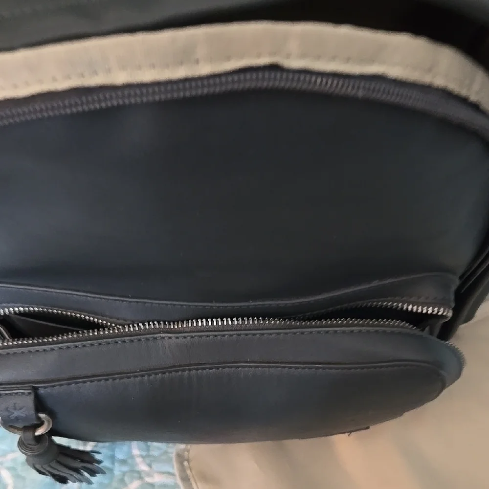 Stylish Black Leather Backpack
